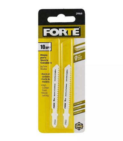 HOJA DE SIERRA PARA CALADORA EN T 10 DIENTES X 4" FORTE X 2UND